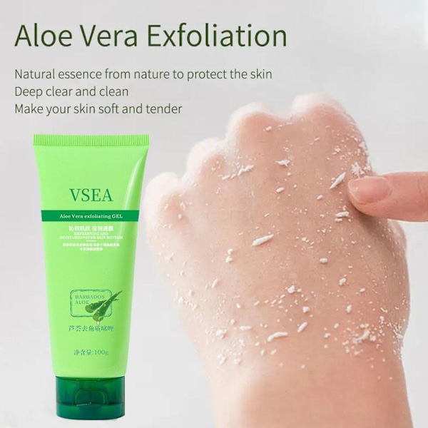 Aloe Vera Exfolierande Gel För Ansikts- och Kroppsskrubb Exfolierande Djuprengöring L6