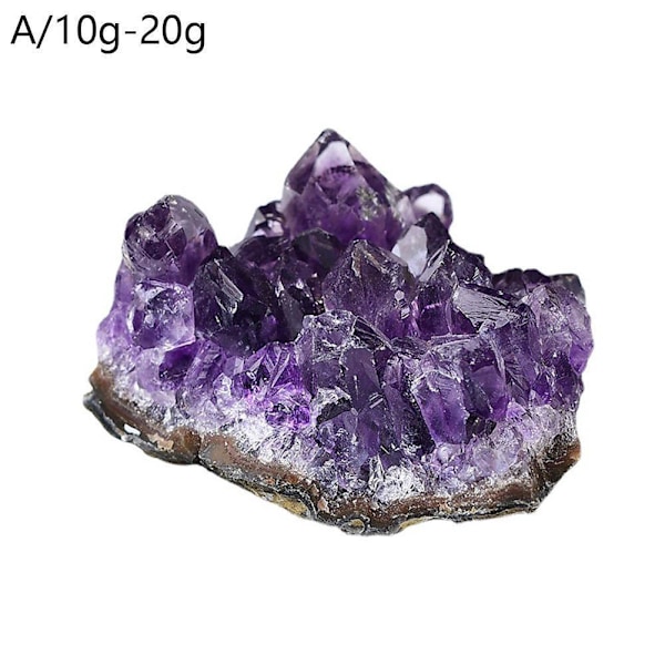 Naturlig Rå Ametist Kvarts Geode Kristallkluster Healing 20-30g 10-20g/ Dekor N3J5 purpleB 30g