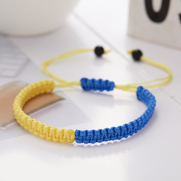 Ukraina Stickade Armband Justerbart Ukraina Fredsarmband V4O1 S8M4 Z1O4 N6Y9 D One size