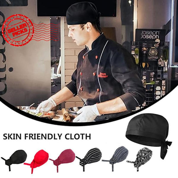 Kock Servitör Hatt Restaurang Kök Bandana Servitörer Restaurang Full Sushi Hatt Pirat Servitriser N5f4 kitchenware pattern 1pcs