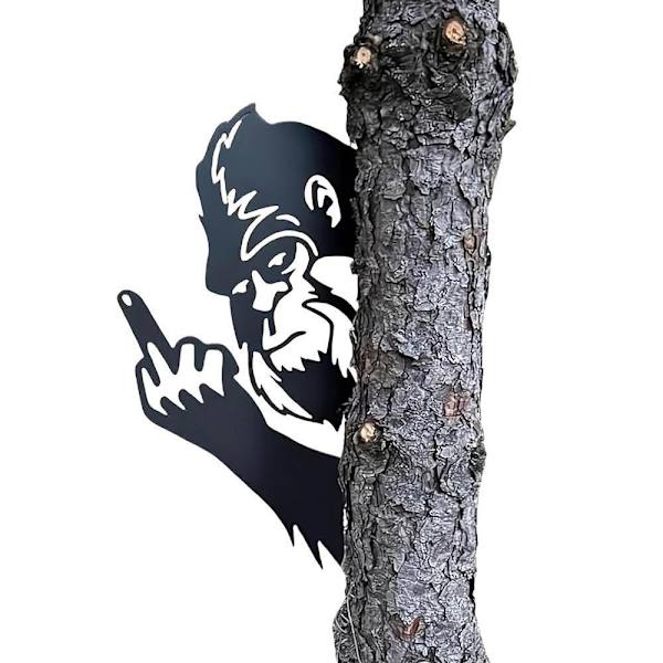 Kikar fram en Boo som ger fingret Djur Metallskylt Konst Ornament❉ S 1pcs