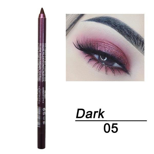 14 Färger Färgglad Eyeliner Penna Ögonpenna Gelpennor Långvarig Dark purple 9g