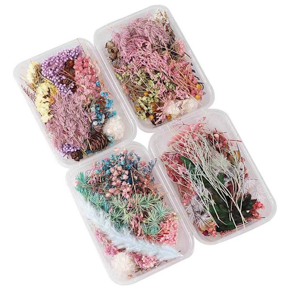 Blandade Torkade Blommor För Resin Smycken Torkade Växter Pressade Blommor Tillverkning D5E6