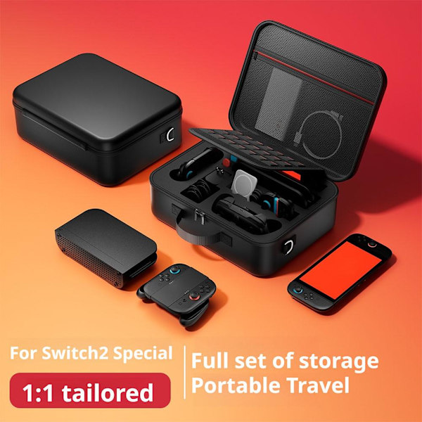 Nylonväska för Switch2 Konsol Tillbehör Förvaring Bärväska Resväska Ny U0 black Single Pro handle