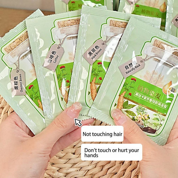Naturlig Växt Hårfärg, Ny Botanisk Bubbel Hårfärg 30ml X 10-pack Schampo L0 chestnut brown 30ml 10pcs