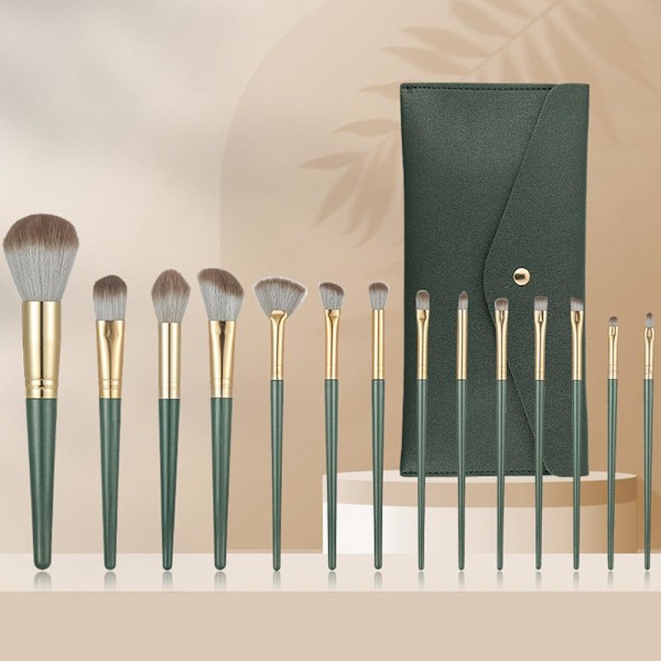 14-delars Sminkborstset Ögonskugga Mjukt Hår Foundation Make-up