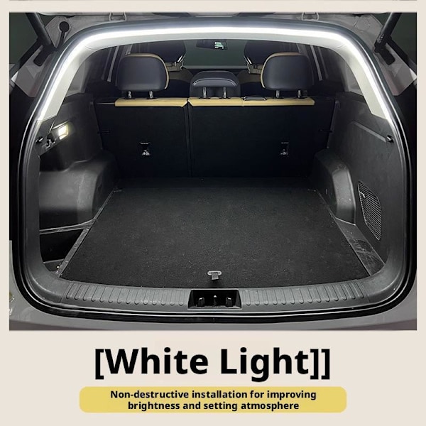 Bil Hög Ljusstyrka Bagagebelysning Ambient Ljus Interiör Led Automatisk Ljus Baklucka Strip M5k6 White 2M 1set