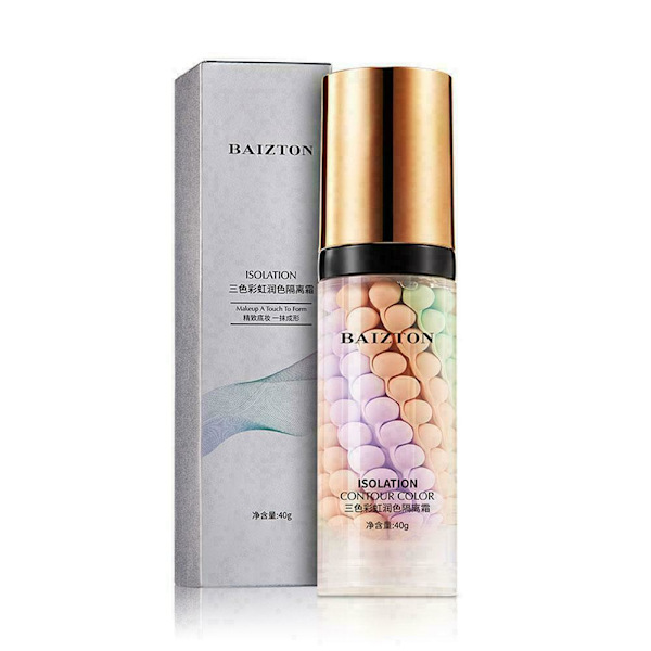 Regnbåge Trefärgad Makeup Base Full Täckning Ljusare MakeupU Trefärgad Hot S3T4