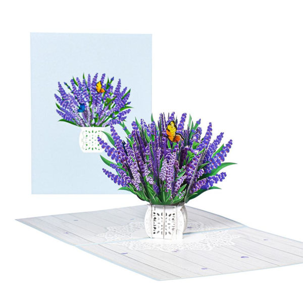 3D Pop Up Hälsning Mors Dag Kort Bukett Blommor Hälsning Ca Here's a hug 1pcs