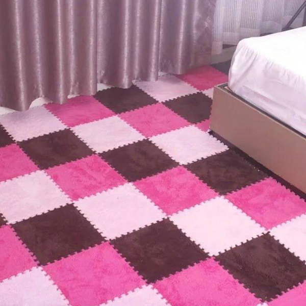Mockasömnad Matta Mjuk Plysch Matta Heminredning Mattor För Barn Dekor Sovrum S7Q0 rose red 1pcs