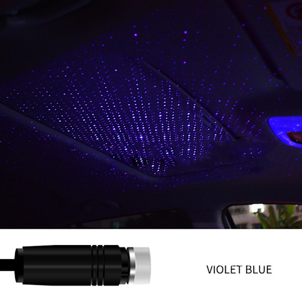 USB Bil Atmosfär Lampa Interiör Ambient Stjärnljus Stjärnklar Himmel LED Projektor Het