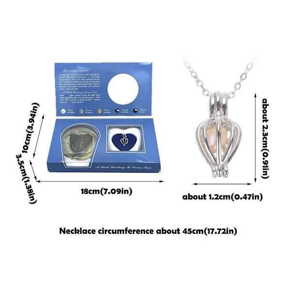Alla hjärtans dag smyckesset öppnar sin egen Pearl Valentine's GXL-gåva R9L4 F4S6 Necklace 1set