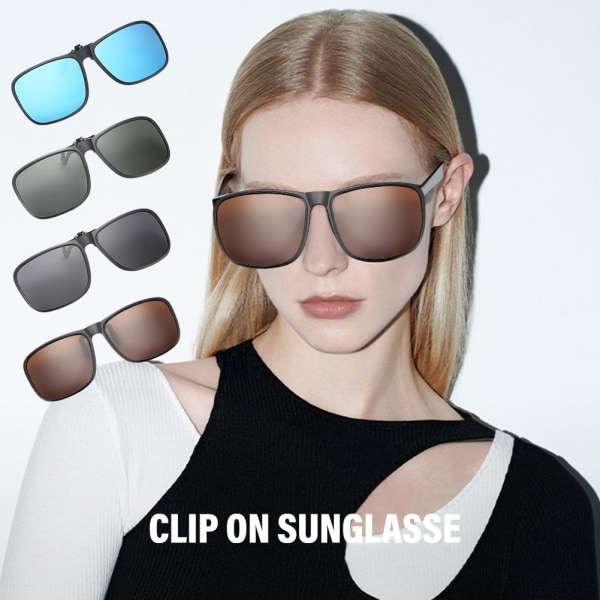 1st Single Clip-on utomhus polariserade uppfällbara linser Solglasögon M black one-size