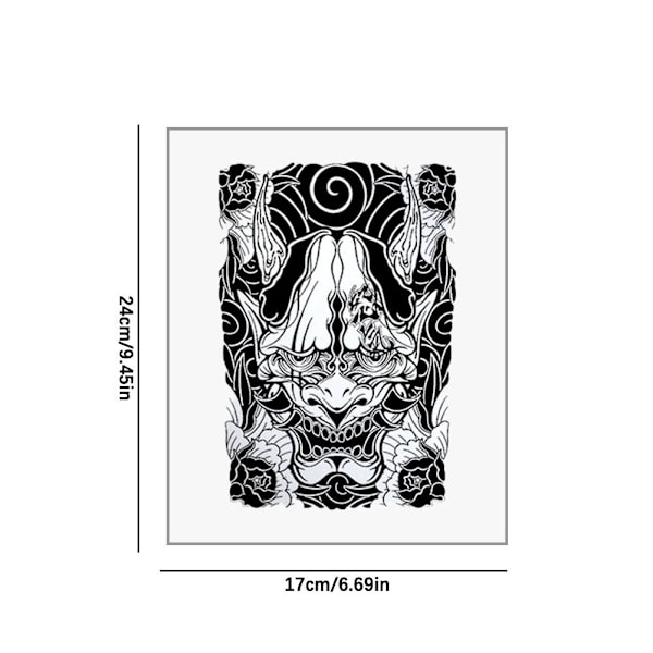 Japanska Tatuering Dekaler Vattentäta Blomma Arm Tatuering Dekaler Traditionella Tatuering Dekaler style 2 1pcs