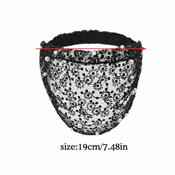 Utsvängd Hårband med Blommor, Koreansk Stil för Smink ✨ U5T9 black one-size