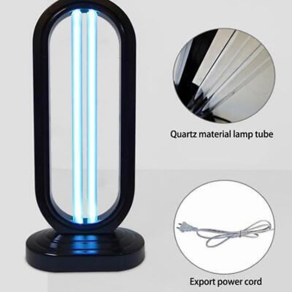 Ultraviolett Sterilisering Germicidal Lampa Ozon Desinfektion Sovrum Eu black 1pcs