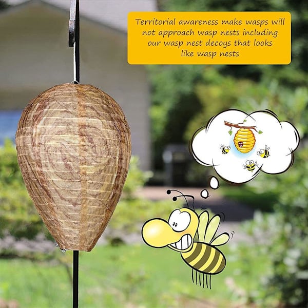 1 st Getingbo, Lockbete Hängande Falskt Getingbo Lockbete Effektivt Utomhus J2S8 Brown papery