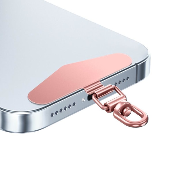 360° Roterbart Mobilskal Hängande Rep Fäst För Mobiltelefon Packning C7G7 rose gold 1pcs
