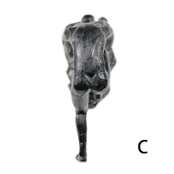 Kreativ Klättrande Man Resin Järntråd Vägg Hängande Figurer Scul Ny Y9 blackC 14*7cm