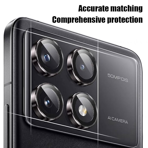 1x Metall Linsskydd för Mobiltelefon för Poco X5 / För Poco X5 Pro Access 2024 silver For xiaomi poco x6 pro