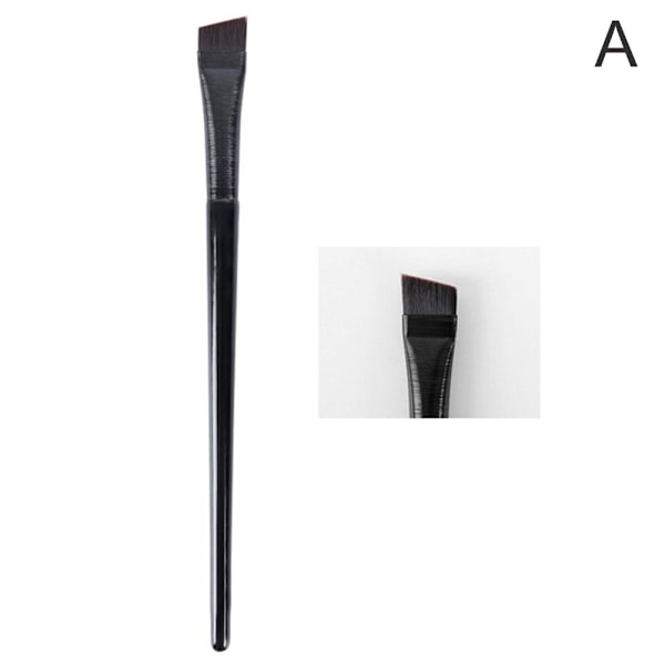 Ultratunn Professionell Sminkverktyg Portabel Liten Vinklad Ögonbrynsborste Eyelinerborste Ögonbryns Eyelinerborste blackB A102