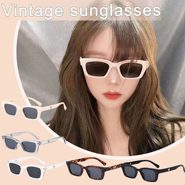 Koreansk Version Retro Fyrkantiga Små Solglasögon K5m8 black one-size