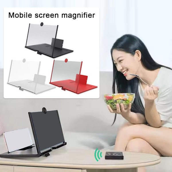 Mobiltelefon Skärmförstorare Utdragbar Hd Video Mobil Skrivbord Lazy Telefonstativ Förstoringsglas 10\" E5s7 Red 1 PCS