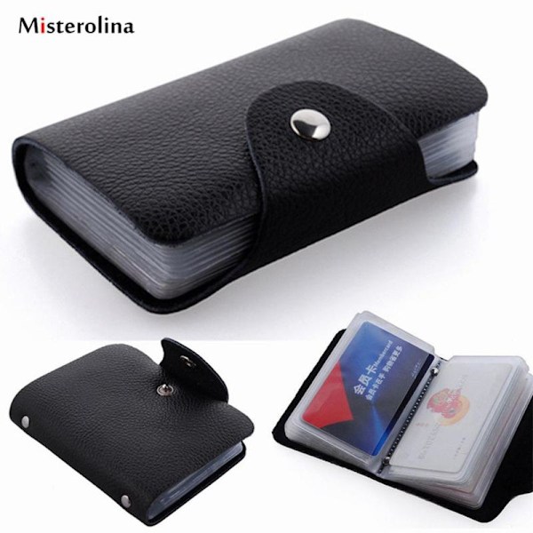 Herr Bältesögla Dragkedja Multi-Fickor Midjeväska Liten Midjeväska Pouch black 24 card slots