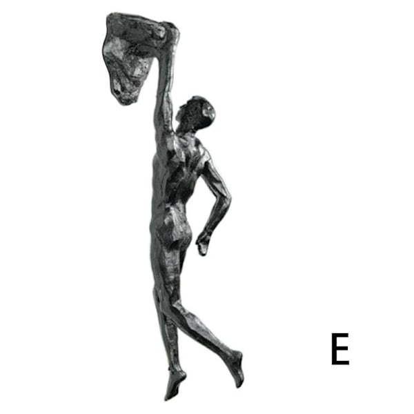 Kreativ Klättrande Man Resin Järntråd Vägg Hängande Figurer Scul Ny Y9 blackE 7*18cm