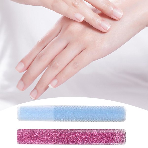 Nano Glas Nagelfil Nagellackremsor, nagelkonstverktyg, conv purple 1pcs