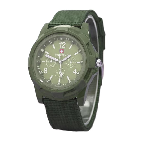Casual Sport Quartz Klockor För Män Nylonband Hållbara Högvärdiga Klockor D0a6 Green One size