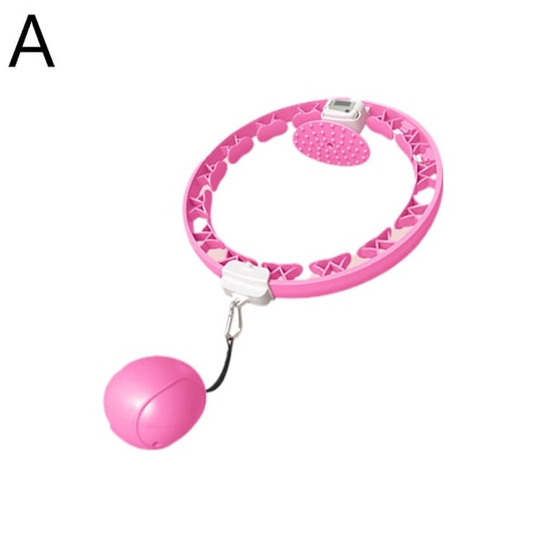 Smart Avtagbar Hu-la Hoop 2-i-1 Justerbar PP Material Hu-La Pink 1pc