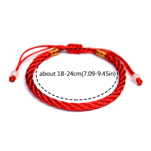 Armband Handvävt Etnisk Stil Manliga och Kvinnliga Älskares Rep Röd Födelseår D6N5 Red One size
