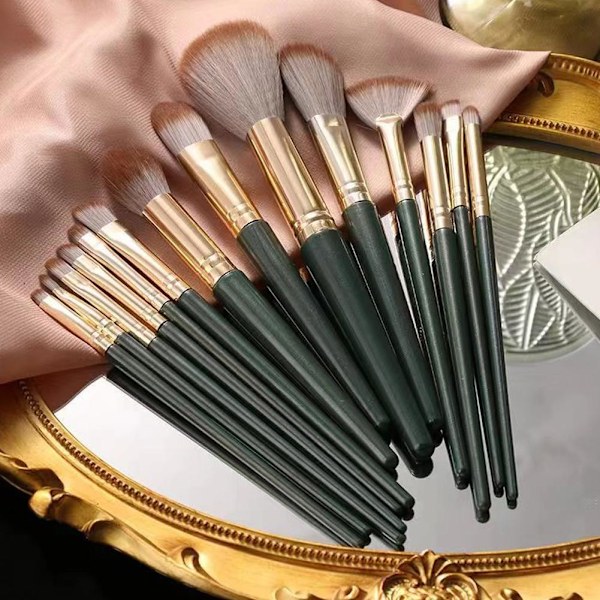 14-delars Sminkborstset Ögonskugga Mjukt Hår Foundation Make-up