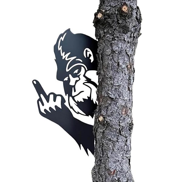 Kikar fram en Boo som ger fingret Djur Metallskylt Konst Ornament❉ M 1pcs
