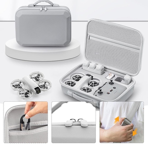 För Dji Neo Drönare Förvaringsväska Handhållen Flygkamera Tillbehör Pu Portabel Set Väska Låda N9 Grey PU material For DJI Neo