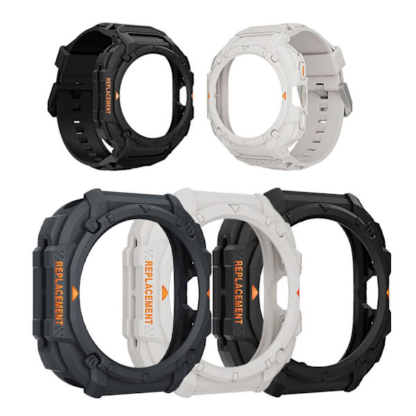 Skal + Armband för Samsung Galaxy Watch 7 Ultra 47mm Silikonarmband grey 1 For Samsung Watch 7 Ultra