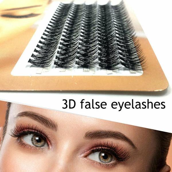 100 Kluster Mink Ögonfransar Falska Ögonfransar Naturliga Individuella Fransar Hot V8 black40P 10mm