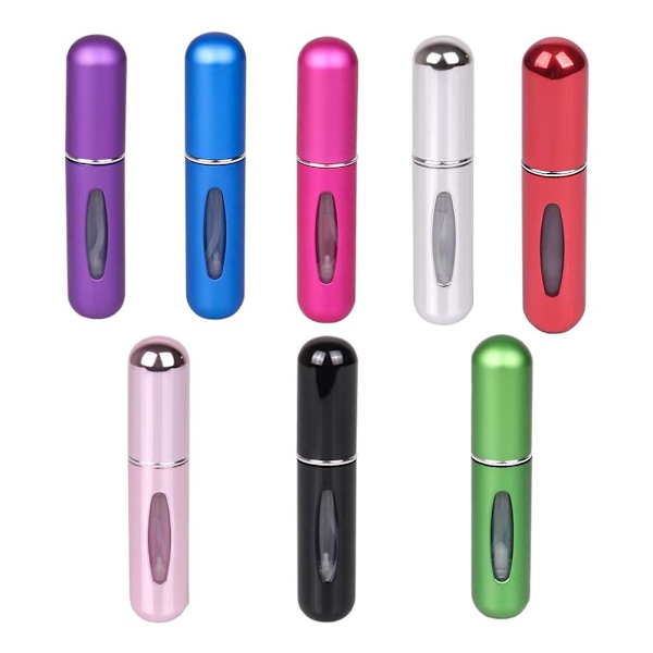 5ml Dispenserflaska Aluminium Portabel Rese Kosmetikflaska Spray Återfyllningsbara Bottenprover C1d4  green 1pc