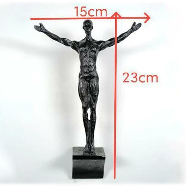 Kreativ Klättrande Man Resin Järntråd Vägg Hängande Figurer Scul Ny Y9 blackE 7*18cm