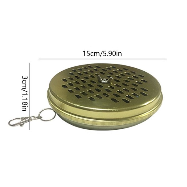 Myggspiralbricka Lätt att rengöra Myggspirallåda Hängbar Undvik brännskador Hot L7 Golden 1pcs