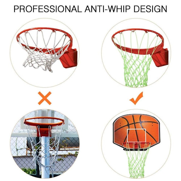 Självlysande Basketkorg Nät Ljusande Skotträning Het