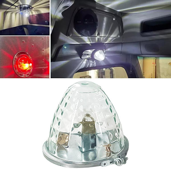 1156 Glödlampa Lastbil Sidomarkeringsljus Vattenmelon Glaslins Ljus 12v 24v Indikator Varningsljus L0g1 White One size