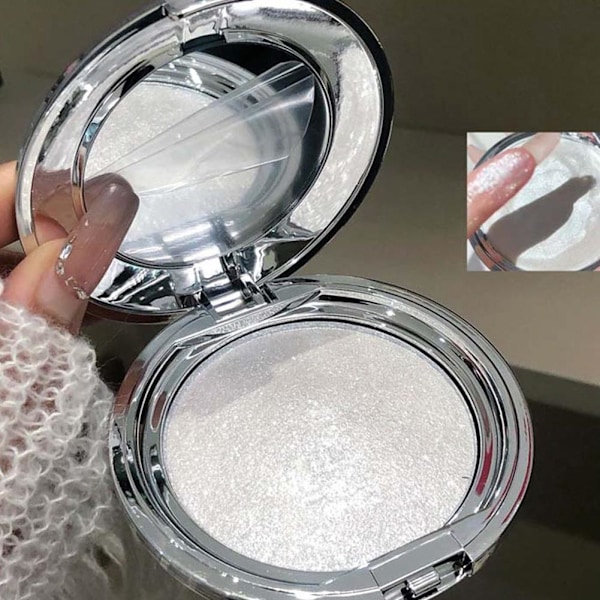 Ansiktskontur Puder Palett Shimmer Highlighter Skimmer Puder Smink Ny E7 03 # Pink Sparkle 10g