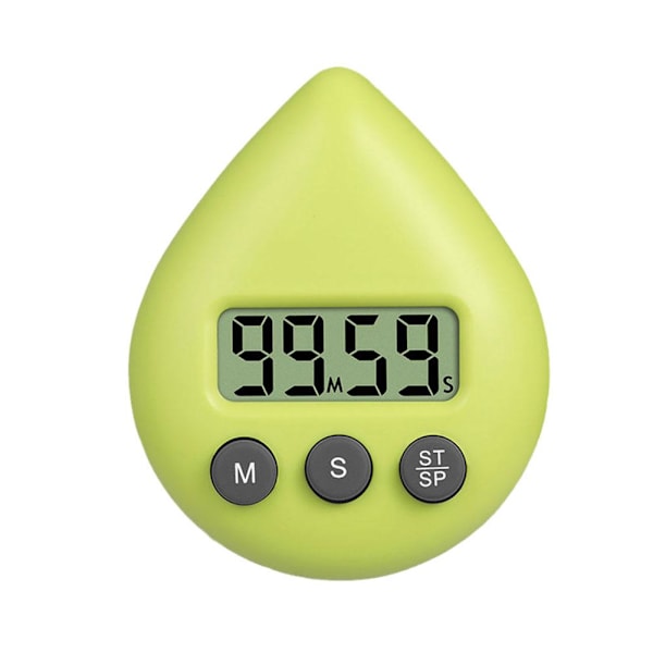 Duschtimer för barn och vuxna, digital duschtimer, vattentät Ene light green without  battery