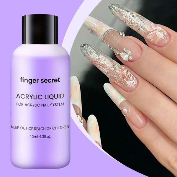 40 ml Akryl Monomer Vätska För Akrylpulver - Professionell Vätska Nagelkit För Akryl Nagel A8p3