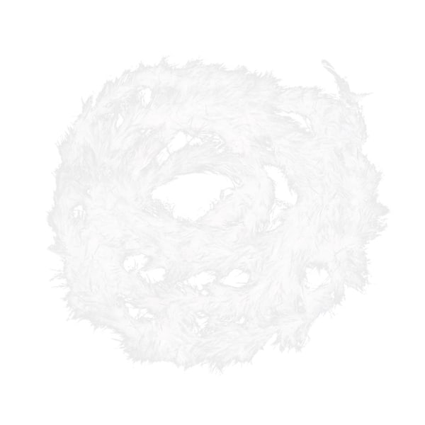Kalkonfjäderremsa Fluffig Boa 2M Dam Party Bröllopsdekor DIY Hantverk. white one-size