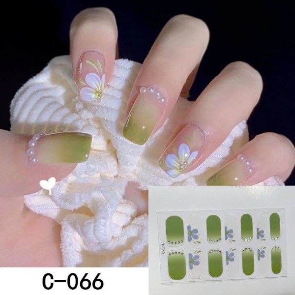 14 st 3D Blomster Nagelsticker - Lätt att Ta Bort - Flickaktigt Hjärta Sommar Nagelsti S1U3 C-064 14pcs