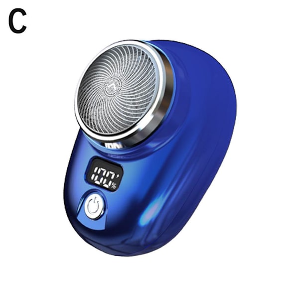 Bärbar Elektrisk Rakapparat Mini-Rakning för Män USB-Uppladdningsbar Rakapparat Rese-FIN Gradient Blue One-size
