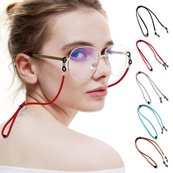 Solglasögon Snodd Rem Halsband Glasögonkedja Sladd Läsning Gl black one-size